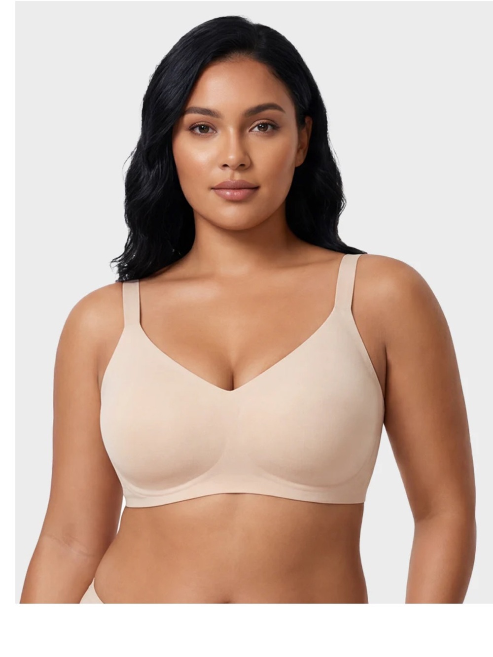 SHECURVE Seamless Soft Comfort Jelly Strip Wireless Bra | Size 3XL